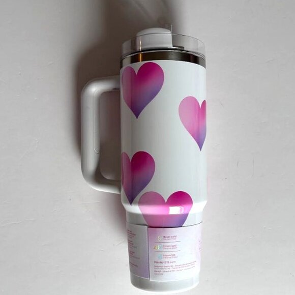 Stanley X Target Valentine's Day 30 oz Quencher Tumbler Frost Heart Gradient - Picture 6 of 9